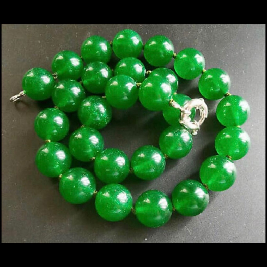 18"Elegant Huge 12mm Natural Circular Aaa+++ Green